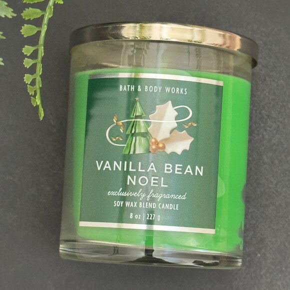 BBW Vanilla Bean Noel Bath & Body Works Single Wick Candle - Picture 5 of 10